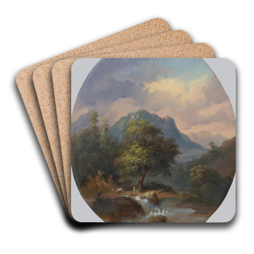 Tatra Landscape by Pal Bhm Art Drink Coaster set