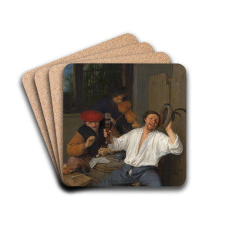 The Merry Drinkers by Adriaen van Ostade Drink Coasters - set of 4
