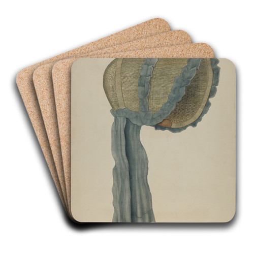 Shaker Bonnet by Wilbur M Rice Art Drink Coaster set