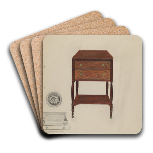 Lady's Companion by Edna C. Rex Art Drink Coaster set