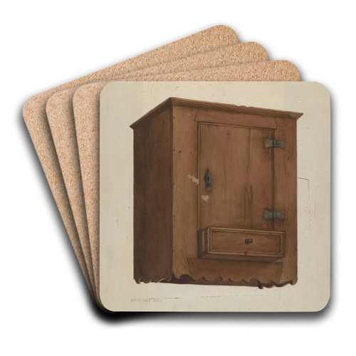 Wall Cabinet by Betty Jean Davis Art Drink Coaster set