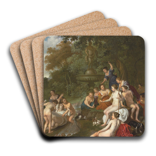 Diana And Callisto by Jacob Van Loo Art Drink Coaster set