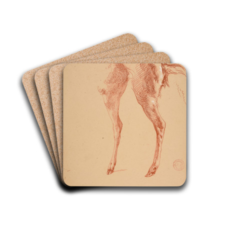tude de pattes de moutons by Jacques-Raymond Brascassat Drink Coasters - set of 4