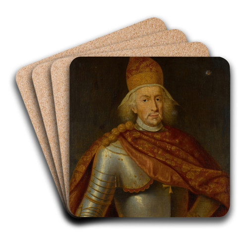 Portrait of Doge Francesco Morosini (16191694) by Giovanni Carboncino Art Drink Coaster set