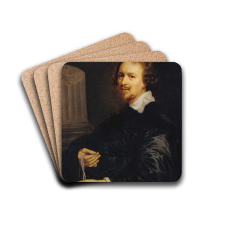 Portrait of a Man by Adriaen Hanneman Drink Coasters - set of 4