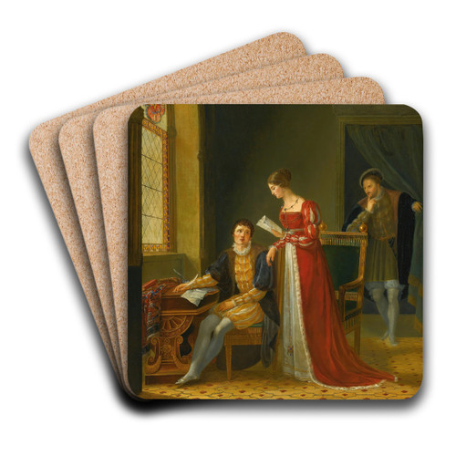 The Letter by French School Art Drink Coaster set