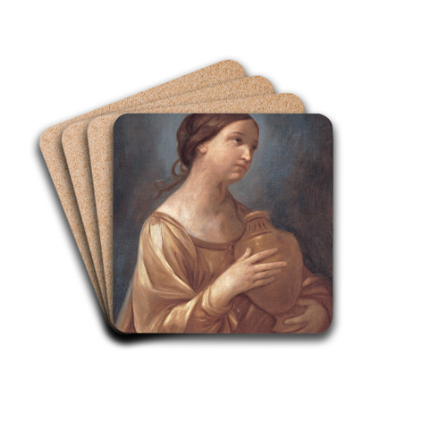 Magdalene With The Jar Of Ointment by Guido Reni Drink Coasters - set of 4