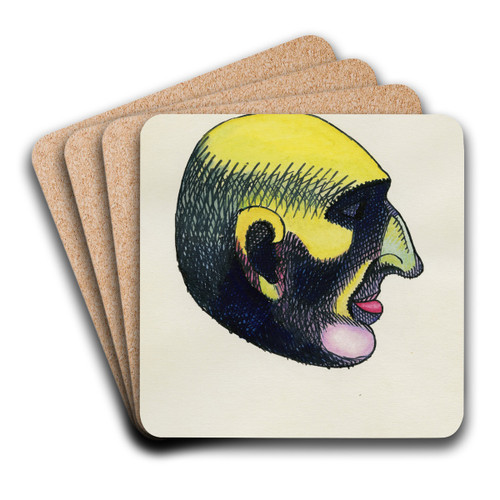 Kopfstudie, aus; 'Profile', 10 Bltter, Graz V by Karl Wiener Art Drink Coaster set