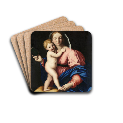 Virgin and Child by Giovanni Battista Salvi da Sassoferrato Drink Coasters - set of 4 Virgin and Child by Giovanni Battista Salvi da Sassoferrato Drink Coasters - set of 4