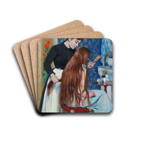 La coiffure by Federico Zandomeneghi Drink Coasters - set of 4