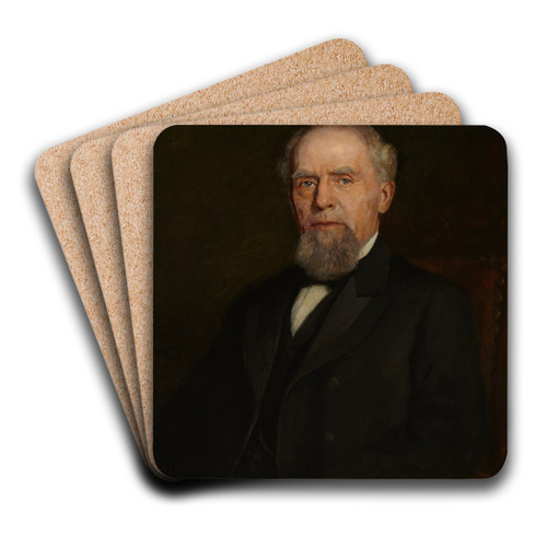 Portrait of William J. Holliday by Theodore Clement Steele Art Drink Coaster set