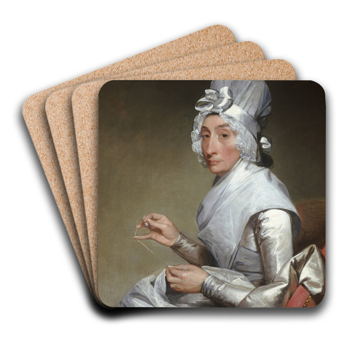 Catherine Brass Yates (Mrs. Richard Yates) by Gilbert Stuart Art Drink Coaster set