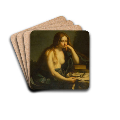 Repentant Mary Magdalene by Cesare Gennari Drink Coasters - set of 4