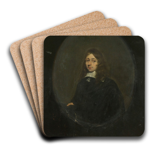 Portrait of a Man by Gerard ter Borch Art Drink Coaster set