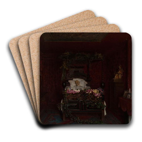 Victor Hugo sur son lit de mort by Pierre Paul Lon Glaize Art Drink Coaster set Victor Hugo sur son lit de mort by Pierre Paul Lon Glaize Art Drink Coaster set