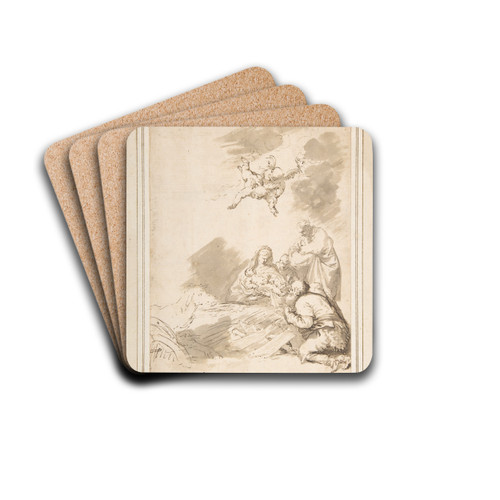 Adoration of the Shepherds by Jusepe de Ribera Drink Coasters - set of 4