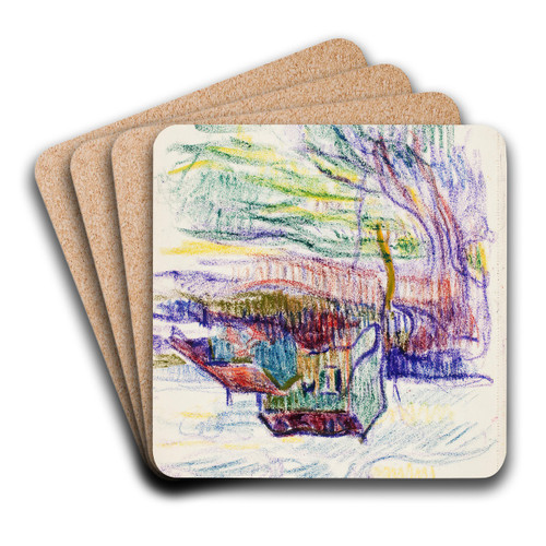 Maisema by Magnus Enckell Art Drink Coaster set