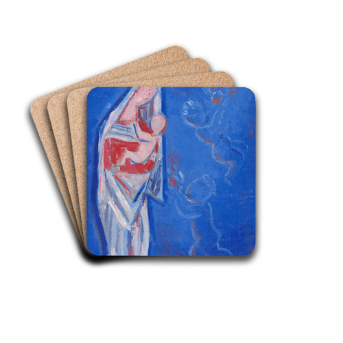 Standing Madonna with an Angel by Mikul Galanda Drink Coasters - set of 4 Standing Madonna with an Angel by Mikul Galanda Drink Coasters - set of 4