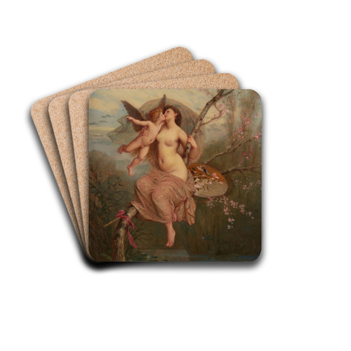 L'Amour by Henri-Pierre Picou Drink Coasters - set of 4