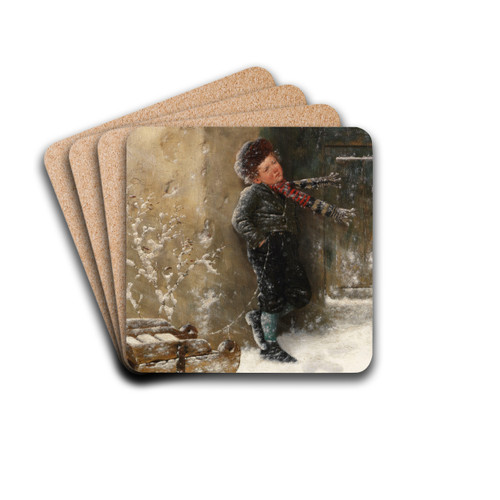 Niemand zu Hause by Carl Kronberger Drink Coasters - set of 4