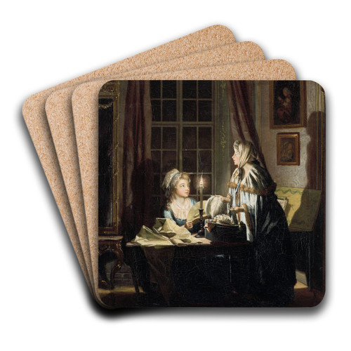 The Milliner by Pehr Hillestrm Art Drink Coaster set