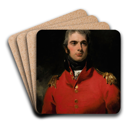 Portrait of Lieutenant-General Sir Herbert Taylor by Sir Thomas Lawrence Art Drink Coaster set Portrait of Lieutenant-General Sir Herbert Taylor by Sir Thomas Lawrence Art Drink Coaster set