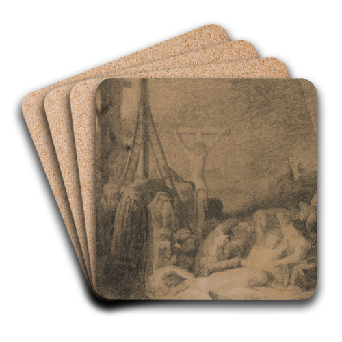 Study of the Crucifixion by Benjamin Robert Haydon Art Drink Coaster set
