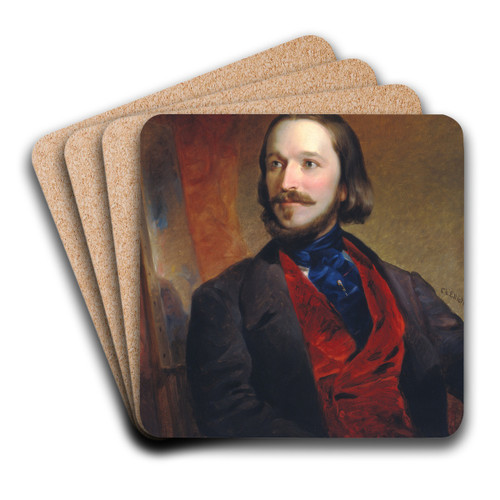 William Sidney Mount by Charles Loring Elliott Art Drink Coaster set
