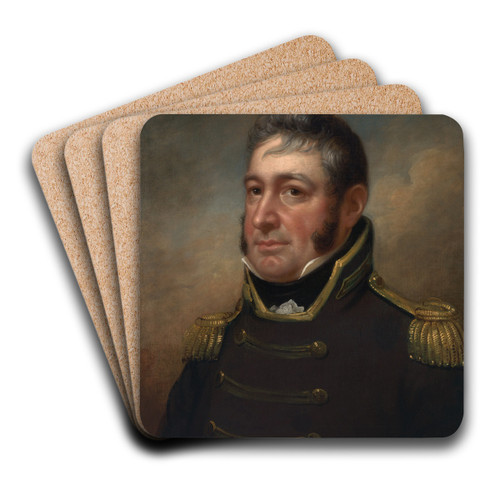 William Bainbridge by Rembrandt Peale Art Drink Coaster set William Bainbridge by Rembrandt Peale Art Drink Coaster set