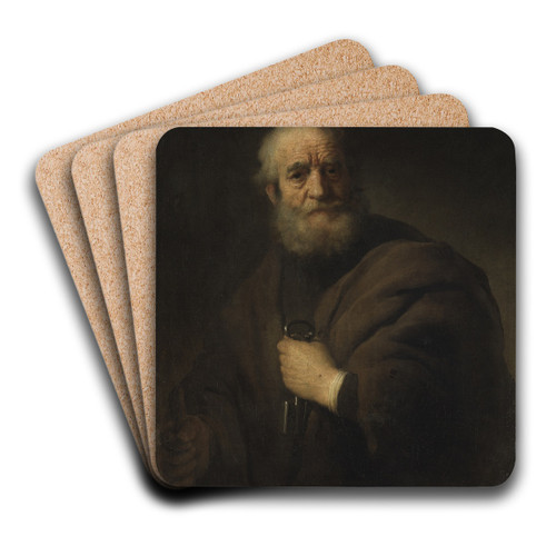 St Peter by Rembrandt van Rijn Art Drink Coaster set