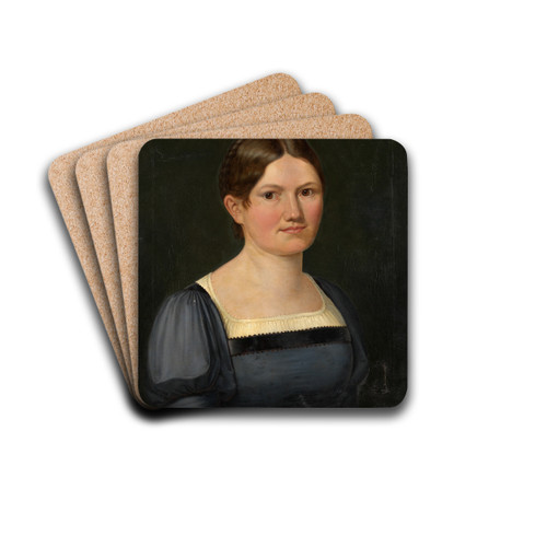 Bildnis einer jungen Frau by Sophie Reinhard Drink Coasters - set of 4