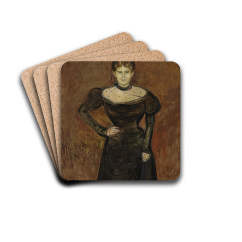 Aase Nrregaard by Edvard Munch Drink Coasters - set of 4