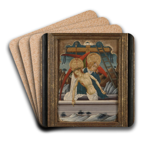 Christ Entombed by Pere Nicolau Art Drink Coaster set