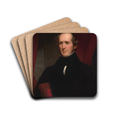 Cornelius Vanderbilt by Nathaniel Jocelyn Drink Coasters - set of 4 Cornelius Vanderbilt by Nathaniel Jocelyn Drink Coasters - set of 4