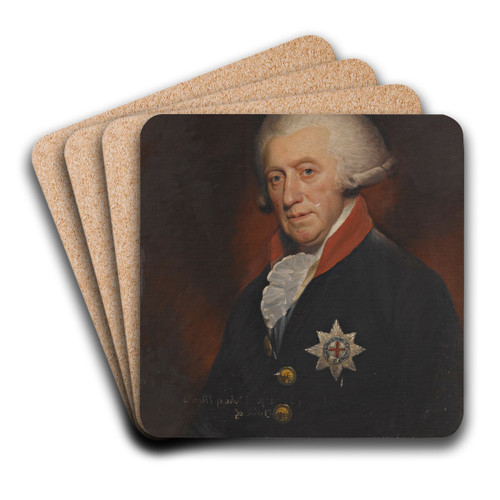 Portrait of George, 4th Earl of Cardigan, Later 1st Duke of Montagu (1712-1790) by Sir William Beechey Art Drink Coaster set Portrait of George, 4th Earl of Cardigan, Later 1st Duke of Montagu (1712-1790) by Sir William Beechey Art Drink Coaster set