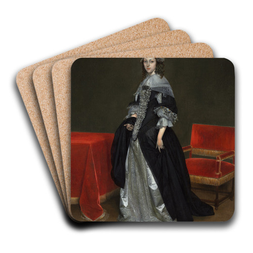 Portrait of a Woman by Gerard ter Borch Art Drink Coaster set