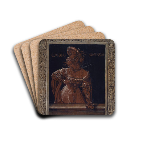 Lucretia by Niklaus Manuel Drink Coasters - set of 4