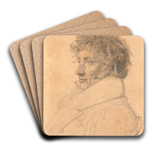 Portrt af Bagermester PBKbke, kunstnerens fader by Christen Kbke Art Drink Coaster set