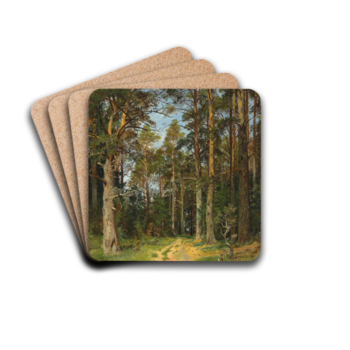 Siverskaya by Ivan Ivanovich Shishkin Drink Coasters - set of 4 Siverskaya by Ivan Ivanovich Shishkin Drink Coasters - set of 4