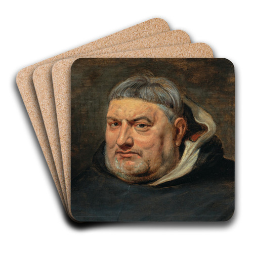 Portrait Of A Dominican Friar by Follower of Peter Paul Rubens Art Drink Coaster set
