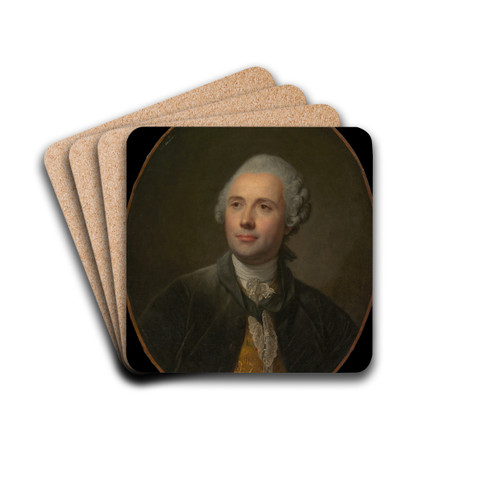 Jean Jacques Caffiri (17251792) by Jean-Baptiste Greuze Drink Coasters - set of 4