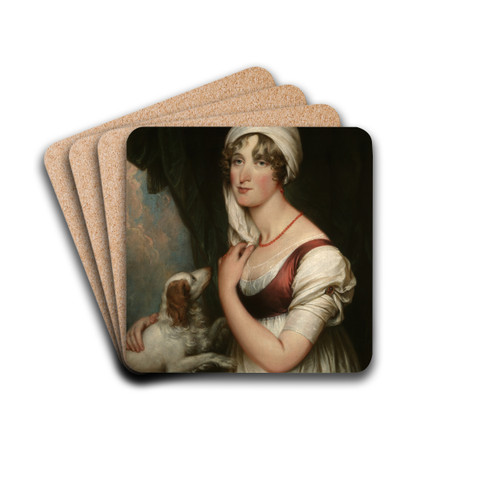 Sarah Trumbull with aSpaniel by John Trumbull Drink Coasters - set of 4