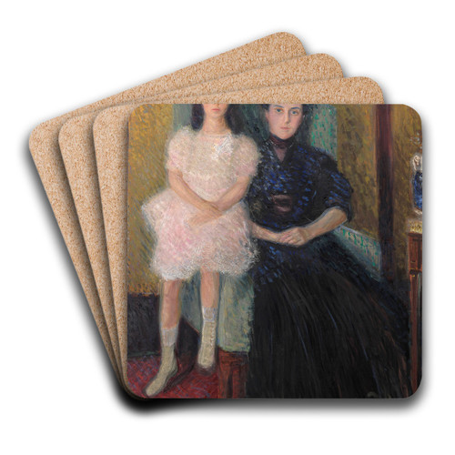 Mutter und Tochter by Richard Gerstl Art Drink Coaster set