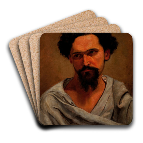 Portrait of Castagneto by Estevo Silva Art Drink Coaster set Portrait of Castagneto by Estevo Silva Art Drink Coaster set