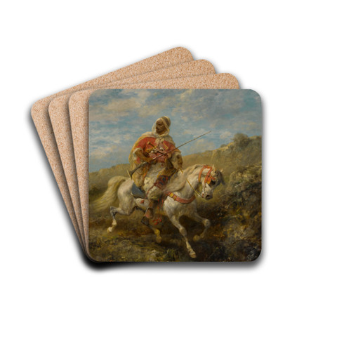 Arabian Horseman by Adolf Schreyer Drink Coasters - set of 4