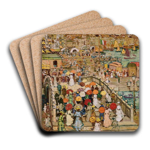 Ponte della Paglia by Maurice Prendergast Art Drink Coaster set
