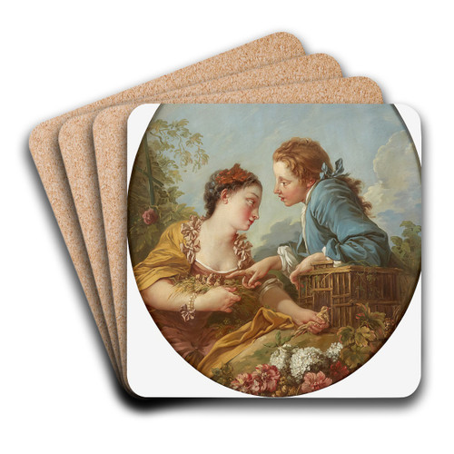 Les Oiseaux Nicheurs (The Bird Nesters) by Follower Of Franois Boucher Art Drink Coaster set