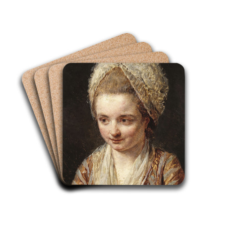 La Coiffe blanche by Nicolas Bernard Lpici Drink Coasters - set of 4