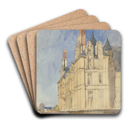 Chateau d'Ecouen by William Callow Art Drink Coaster set