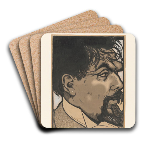 Portret van Jan Toorop by Albert Hahn Art Drink Coaster set Portret van Jan Toorop by Albert Hahn Art Drink Coaster set